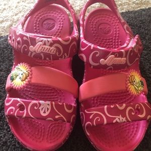 Crocs sandals (frozen “anna” ) size 10
